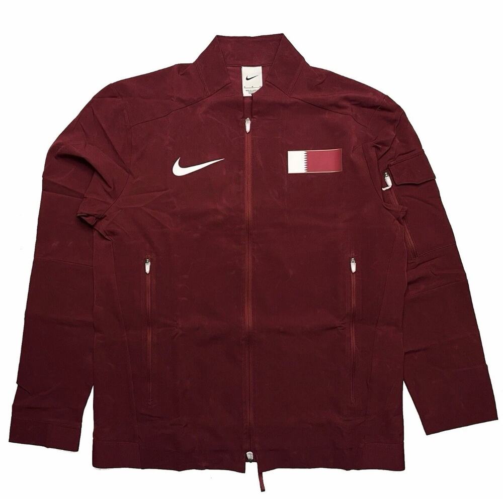 Nike Team Qatar Pro Elite Running Jacket CI8727-611 Red Men’s Size Medium RARE!